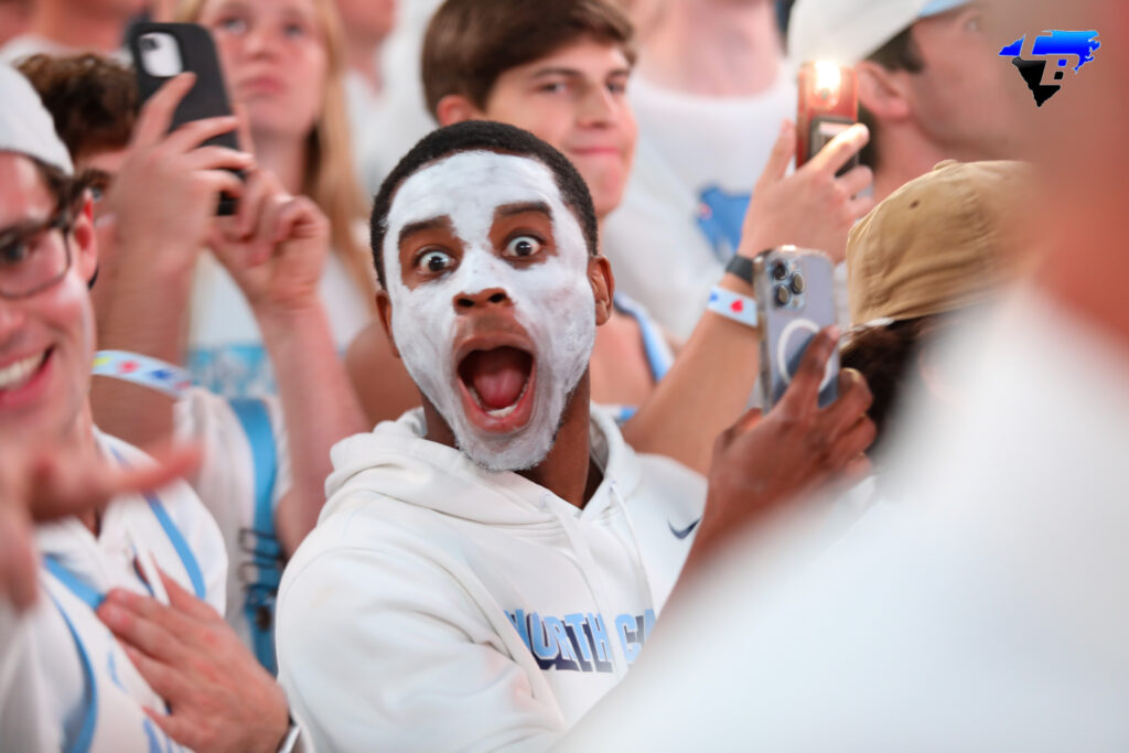 UNC fan with white painted face