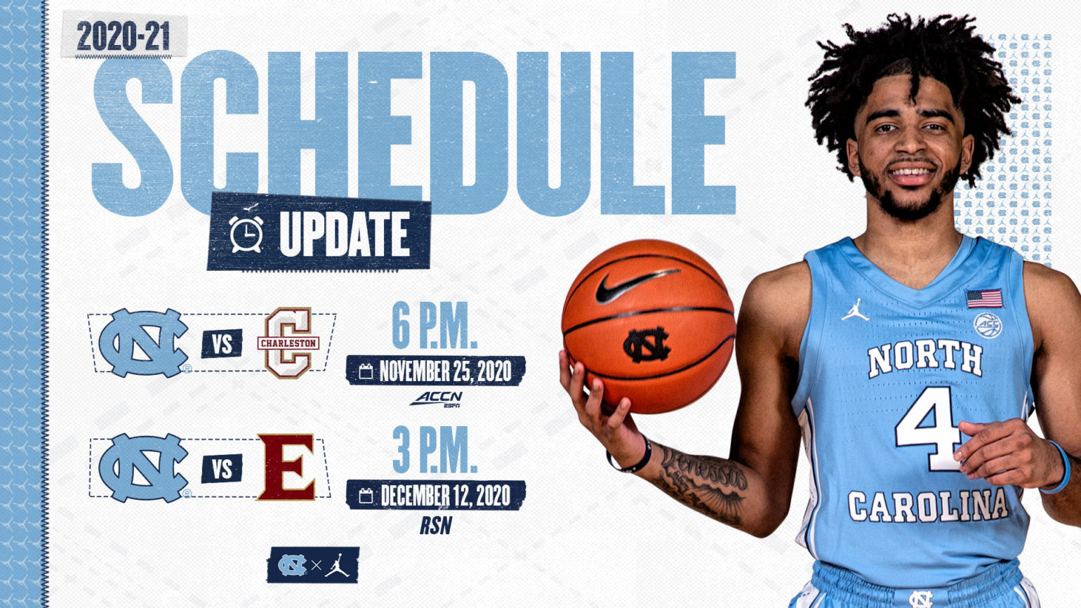 Time, TV Set for UNC'S First Two Men's Basketball Home Games Carolina