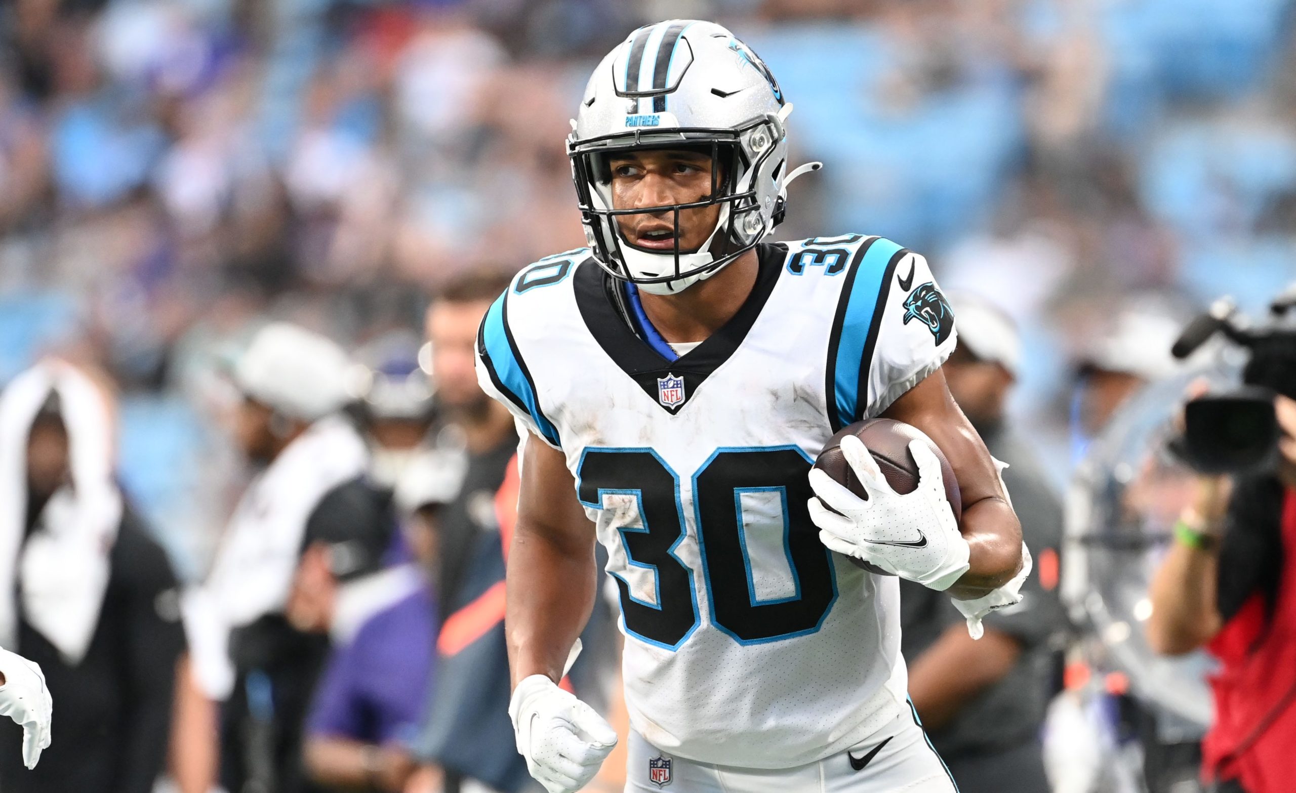 Chuba Hubbard Talks Starting in Place of Christian McCaffrey, Preparing for Cowboys and More (Video) - Carolina Blitz