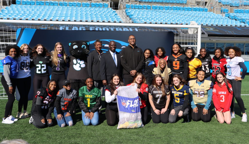 New CMS girls flag football league kickoff was a big success