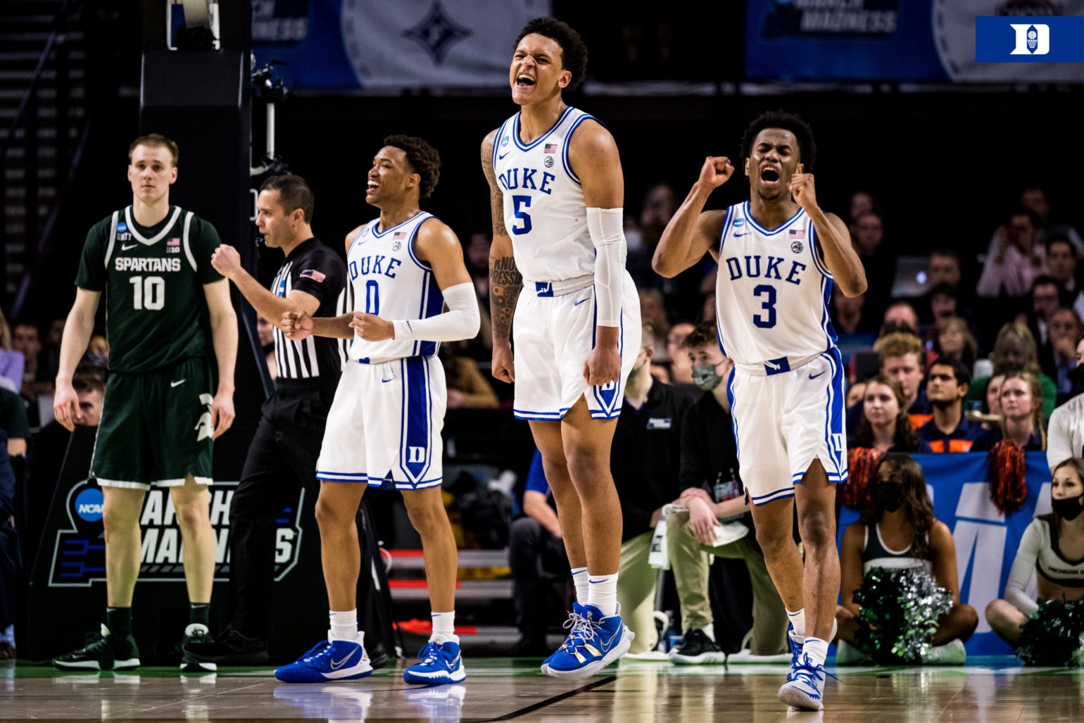 Survive and Advance Duke Shows Guts Against Michigan State Carolina Blitz