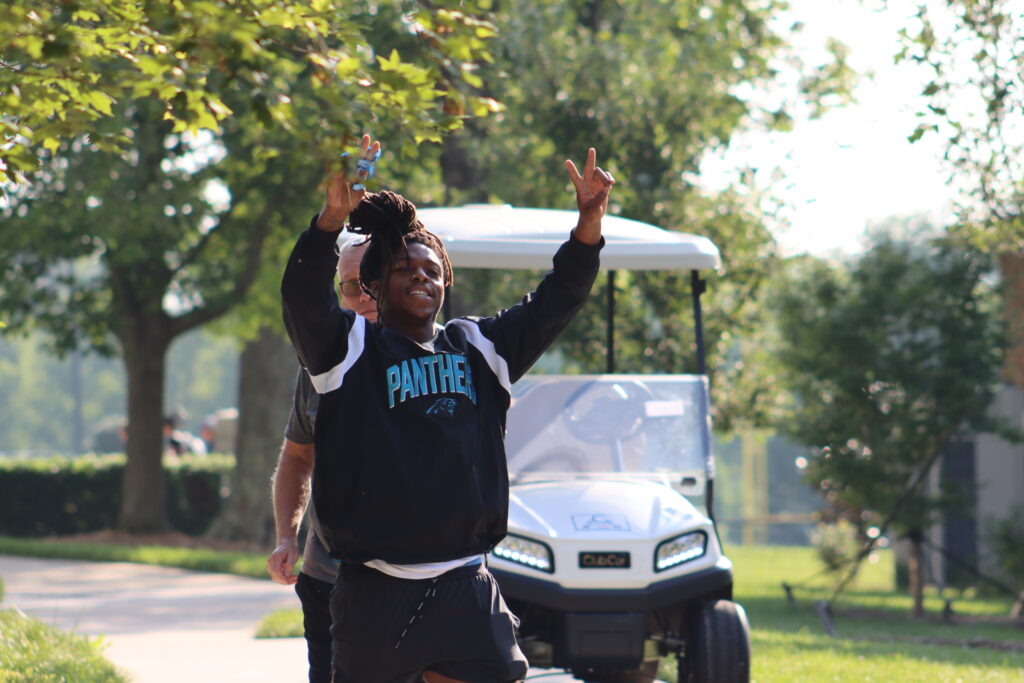 Carolina Panthers arrive for training camp 