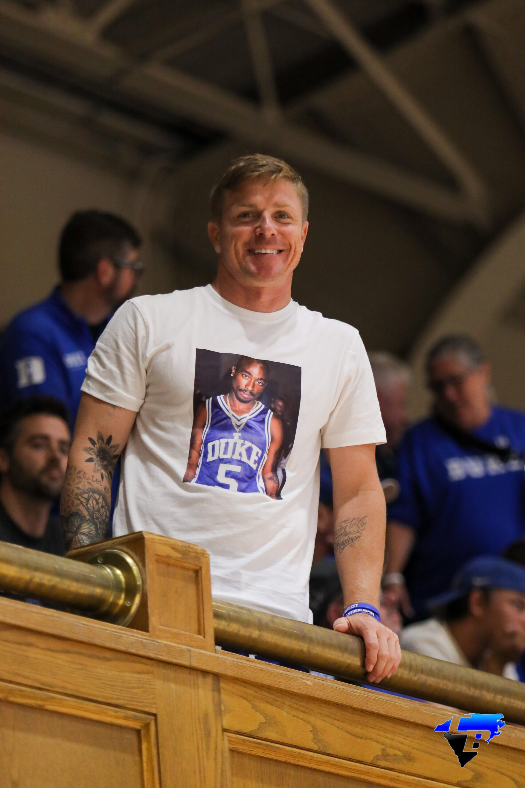 Fan in crowd