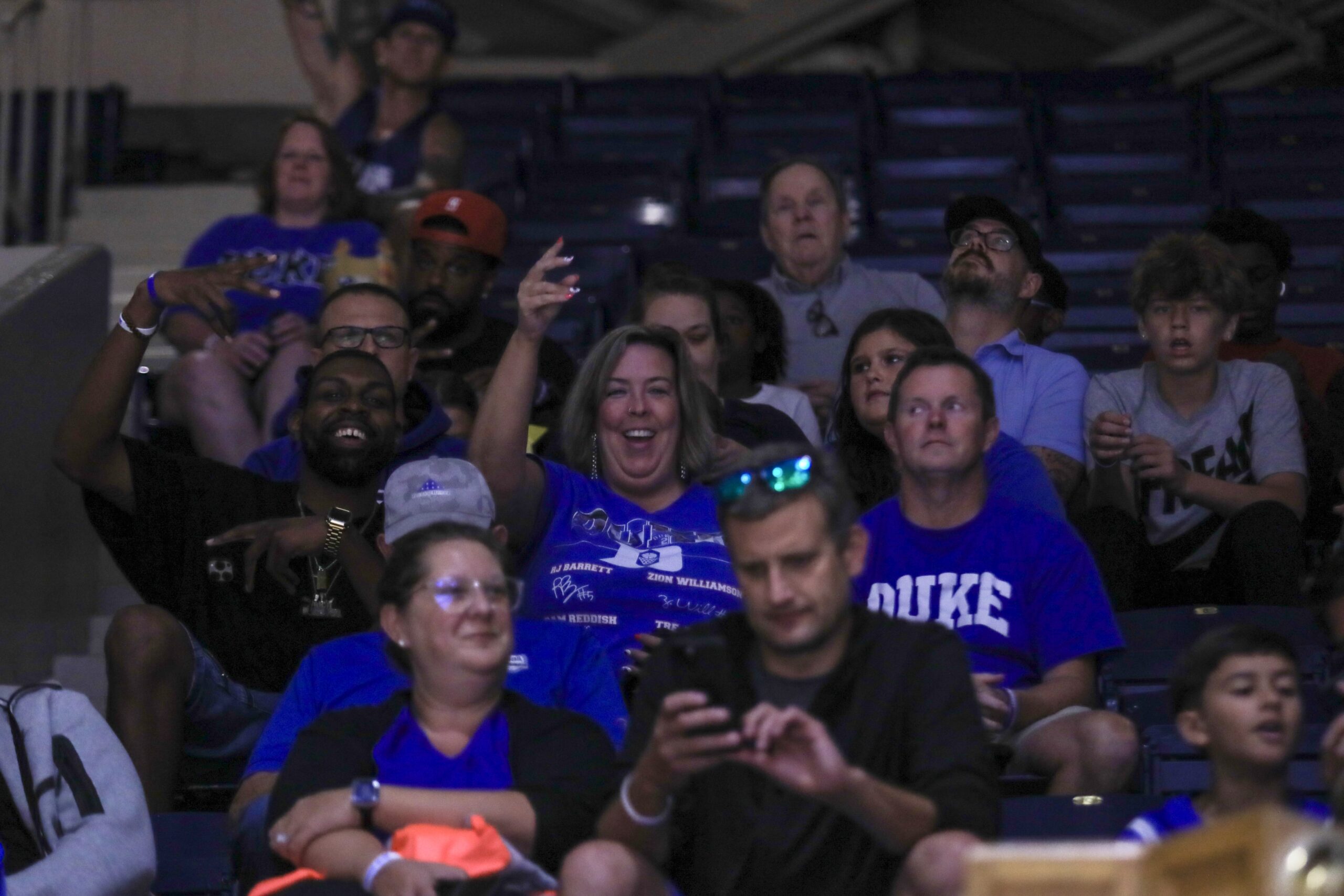 Fans in the crowd