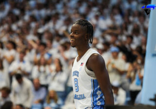 #8 Wilson smiles before inbounding