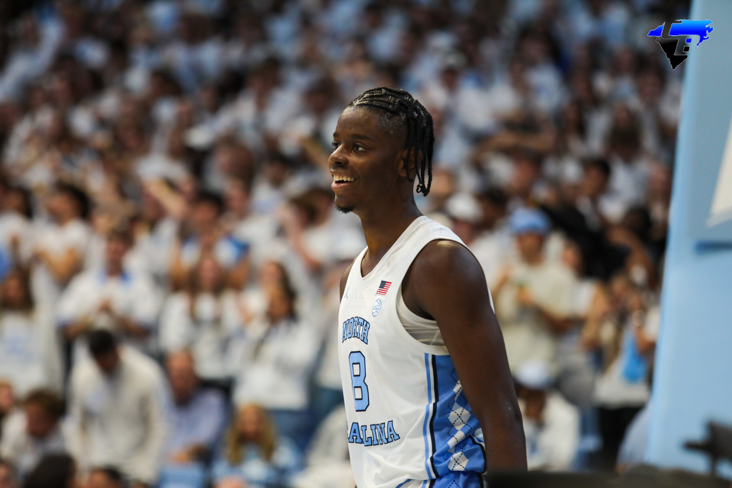 #8 Wilson smiles before inbounding